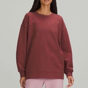 Lululemon Women’s Perfectly Oversized Crew Sweater Smoky Red